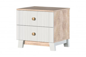 Ланзетти Тумба прикроватная Дуб Торонто/Жемчуг в Муравленко - muravlenko.mebel-tymen.ru | фото