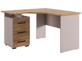 Стол компьютерный 1200 угловой Лайт-2 кашемир/дуб крафт золотой в Муравленко - muravlenko.mebel-tymen.ru | фото