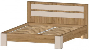 Ленора Кровать 1600 Дуб вотан/Кашемир в Муравленко - muravlenko.mebel-tymen.ru | фото