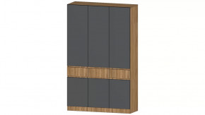 Ленора Шкаф 3х ств. Дуб вотан/Графит в Муравленко - muravlenko.mebel-tymen.ru | фото