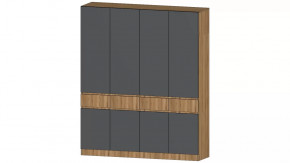 Ленора Шкаф 4х ств. Дуб вотан/Графит в Муравленко - muravlenko.mebel-tymen.ru | фото