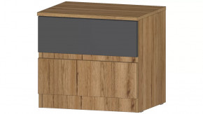 Ленора Тумба прикроватная Дуб вотан/Графит в Муравленко - muravlenko.mebel-tymen.ru | фото