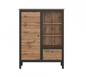 LOFT шкаф REG1D1S/90 (Дуб вотан/Черный) в Муравленко - muravlenko.mebel-tymen.ru | фото