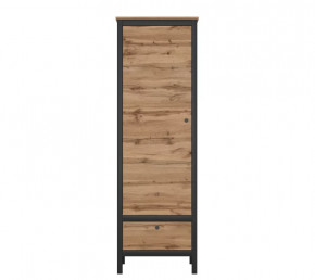 LOFT шкаф REG1D1S (Дуб вотан/Черный) в Муравленко - muravlenko.mebel-tymen.ru | фото