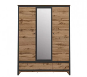 LOFT шкаф SZF3D2S (Дуб вотан/ Черный) в Муравленко - muravlenko.mebel-tymen.ru | фото