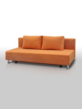 Диван Комфорт Лайт без подлокотников 2 подушки апельсин в Муравленко - muravlenko.mebel-tymen.ru | фото