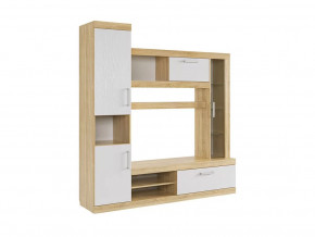 Мини-стенка Макси дуб сонома/белое дерево в Муравленко - muravlenko.mebel-tymen.ru | фото