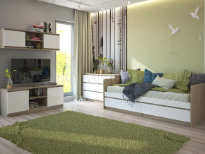 Модульная детская Челси Белый глянец, дуб сонома в Муравленко - muravlenko.mebel-tymen.ru | фото