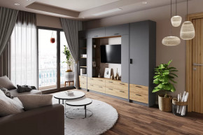 Модульная гостиная Оттавия Антрацит в Муравленко - muravlenko.mebel-tymen.ru | фото