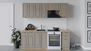 Модульная кухня «Бьянка» Дуб крафт золотой/Дуб кофе в Муравленко - muravlenko.mebel-tymen.ru | фото