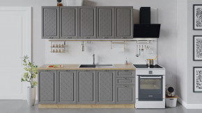 Модульная кухня «Бьянка» Дуб крафт золотой/Дуб серый в Муравленко - muravlenko.mebel-tymen.ru | фото