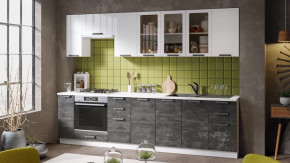 Модульная кухня «Детройт» Белый/Белый глянец/Угольный камень в Муравленко - muravlenko.mebel-tymen.ru | фото