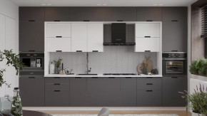 Модульная кухня «Гренада» Белый, Холст Белый, Холст Вулкан в Муравленко - muravlenko.mebel-tymen.ru | фото