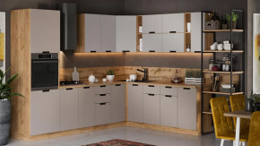 Модульная кухня «Гренада» Дуб Крафт золотой, Холст мокко, Холст латте в Муравленко - muravlenko.mebel-tymen.ru | фото