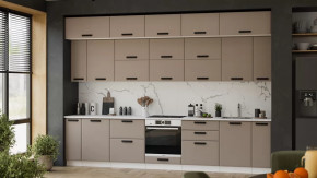 Модульная кухня «Тиана» Белый, Мокко супермат в Муравленко - muravlenko.mebel-tymen.ru | фото