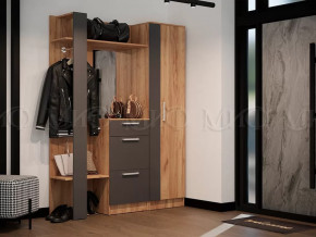 Модульная прихожая Мартина Графит, Дуб крафт в Муравленко - muravlenko.mebel-tymen.ru | фото