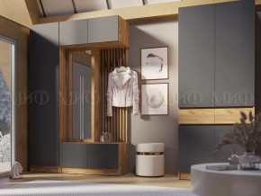 Модульная прихожая Роджинамиф, дуб крафт/графит в Муравленко - muravlenko.mebel-tymen.ru | фото