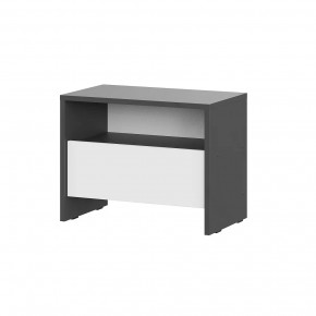 Модульная система "Дольче" Тумба прикроватная Графит / белый в Муравленко - muravlenko.mebel-tymen.ru | фото