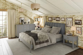 Модульная спальня Никеа Серый шифер/Лак Антрацит в Муравленко - muravlenko.mebel-tymen.ru | фото