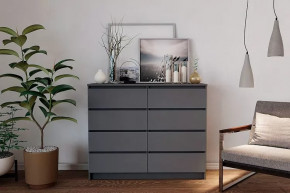 МОРИ МК1200.8 Комод с 8 ящ. (ш1204*г404*в990мм), ЛДСП Графит (МП) в Муравленко - muravlenko.mebel-tymen.ru | фото