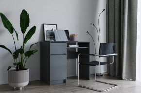 МОРИ МС-1 Стол с 1м ящ., 1 дв., ЛЕВЫЙ (ш900*г504*в770мм), ЛДСП Графит (МП) в Муравленко - muravlenko.mebel-tymen.ru | фото