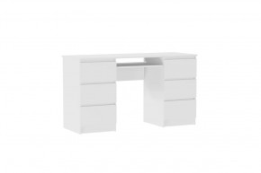 МОРИ МС-2 Стол с 6ю ящ, (ш1354*г500*в770мм), ЛДСП белый (МП/3) в Муравленко - muravlenko.mebel-tymen.ru | фото