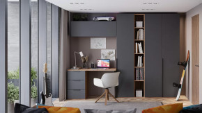 Набор детской мебели «Порто» №3 Яблоня Беллуно, Графит софт в Муравленко - muravlenko.mebel-tymen.ru | фото