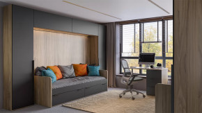 Набор детской мебели «Порто» №4 Яблоня Беллуно, Графит софт в Муравленко - muravlenko.mebel-tymen.ru | фото