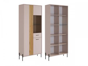 Шкаф двухдверный (со стеклом) Доминика в Муравленко - muravlenko.mebel-tymen.ru | фото