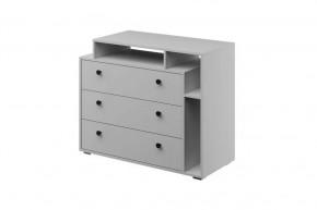 Оскар Комод 3 ящика Белый снег в Муравленко - muravlenko.mebel-tymen.ru | фото