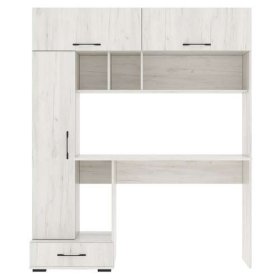 Стол компьютерный "ПКС- 1" (ш1500*г570*в1800мм), ЛДСП дуб крафт белый (Памир) в Муравленко - muravlenko.mebel-tymen.ru | фото