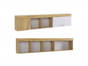 Полка Форсаж дуб крафт золотой/белый в Муравленко - muravlenko.mebel-tymen.ru | фото