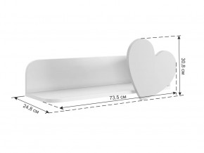 Полка навесная Сердечко в Муравленко - muravlenko.mebel-tymen.ru | фото