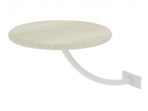 Полка прикроватная круглая Милсон белая в Муравленко - muravlenko.mebel-tymen.ru | фото