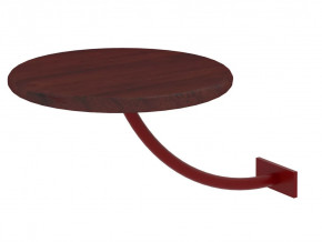 Полка прикроватная круглая Милсон коричневая-металл красный в Муравленко - muravlenko.mebel-tymen.ru | фото