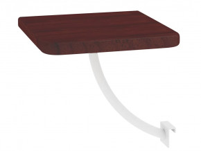 Полка прикроватная квадратная Милсон коричневая-металл белый в Муравленко - muravlenko.mebel-tymen.ru | фото