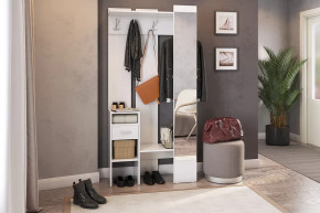 Прихожая Агата белый рамух в Муравленко - muravlenko.mebel-tymen.ru | фото