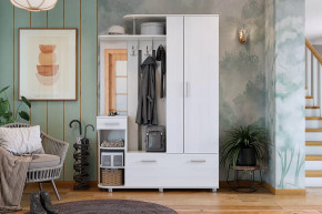 Прихожая Барселона-2 белый рамух в Муравленко - muravlenko.mebel-tymen.ru | фото