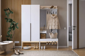 Прихожая Баско К1 белое дерево в Муравленко - muravlenko.mebel-tymen.ru | фото