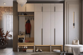 Прихожая Баско К10 кашемир/дуб крафт золотой в Муравленко - muravlenko.mebel-tymen.ru | фото