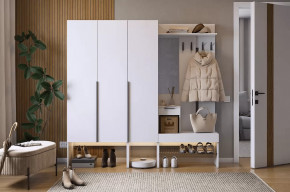 Прихожая Баско К11 белое дерево в Муравленко - muravlenko.mebel-tymen.ru | фото