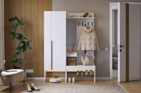 Прихожая Баско К2 белое дерево в Муравленко - muravlenko.mebel-tymen.ru | фото