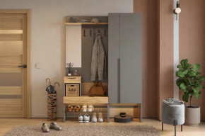 Прихожая Баско К2 графит/дуб крафт золотой в Муравленко - muravlenko.mebel-tymen.ru | фото