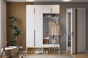 Прихожая Баско К5 белое дерево в Муравленко - muravlenko.mebel-tymen.ru | фото