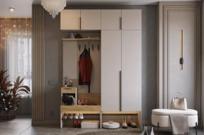 Прихожая Баско К5 кашемир/дуб крафт золотой в Муравленко - muravlenko.mebel-tymen.ru | фото