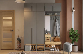Прихожая Баско К9 графит/дуб крафт золотой в Муравленко - muravlenko.mebel-tymen.ru | фото