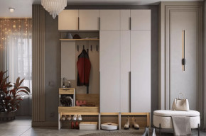 Прихожая Баско К9 кашемир/дуб крафт золотой в Муравленко - muravlenko.mebel-tymen.ru | фото