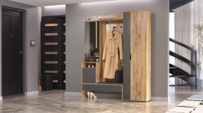 Прихожая Сабрина Дуб вотан/графит в Муравленко - muravlenko.mebel-tymen.ru | фото