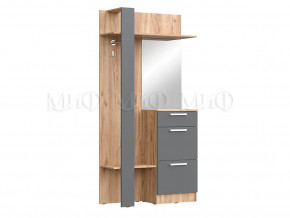 Прихожая-Вешалка комбинированная Мартина Графит, Дуб крафт в Муравленко - muravlenko.mebel-tymen.ru | фото