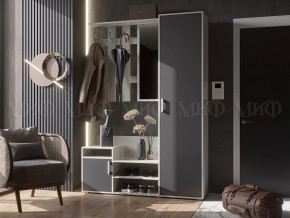 Прихожая Визит Графит/Дуб Крафт Белый в Муравленко - muravlenko.mebel-tymen.ru | фото